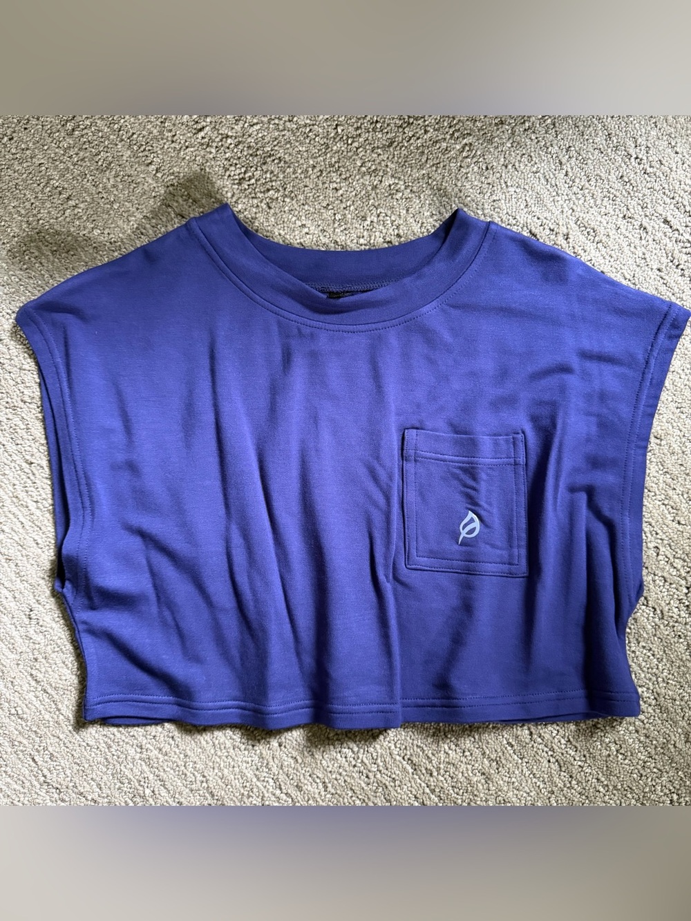 P’tula Relaxed Cropped Muscle Tee - Dark Purple